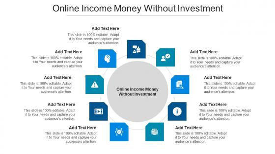 Online Income Money Without Investment Ppt Powerpoint Presentation Infographics Shapes Cpb