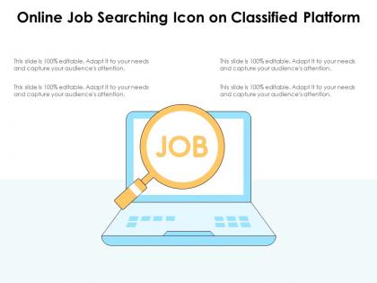 Online job searching icon on classified platform