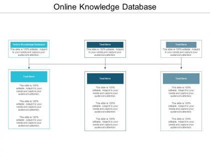Online knowledge database ppt powerpoint presentation gallery icon cpb