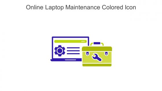 Online Laptop Maintenance Colored Icon In Powerpoint Pptx Png And Editable Eps Format