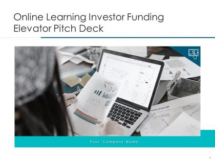 Online learning investor funding elevator pitch deck ppt template