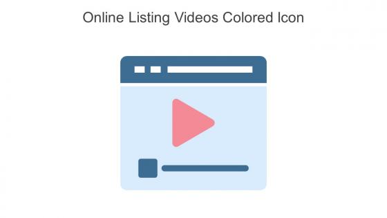 Online Listing Videos Colored Icon In Powerpoint Pptx Png And Editable Eps Format