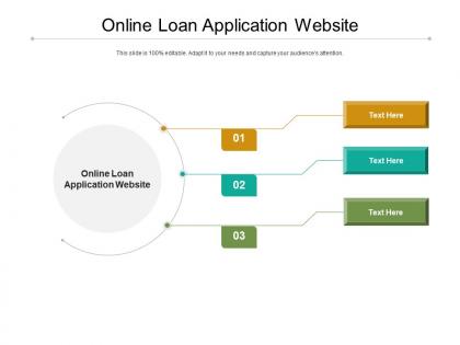 Online loan application website ppt powerpoint presentation professional summary cpb