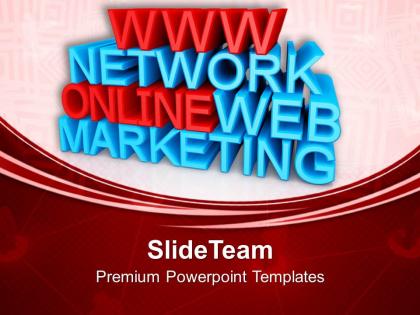 Online marketing related words www web powerpoint templates ppt themes and graphics 0213