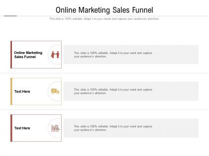Online marketing sales funnel ppt powerpoint presentation slides clipart cpb