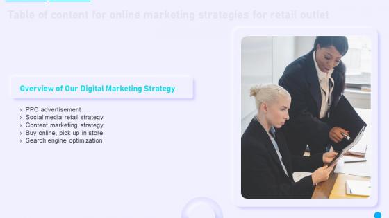 Online Marketing Strategies For Retail Outlet Overview Of Our Digital Marketing Strategy