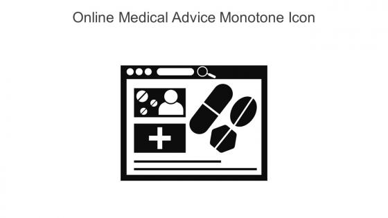 Online Medical Advice Monotone Icon In Powerpoint Pptx Png And Editable Eps Format