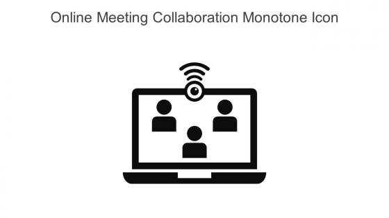 Online Meeting Collaboration Monotone Icon In Powerpoint Pptx Png And Editable Eps Format