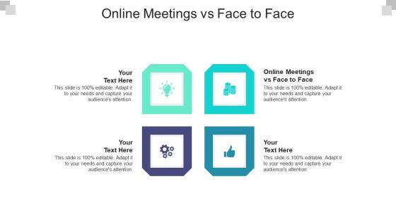 Online meetings vs face to face ppt powerpoint presentation layouts slideshow cpb