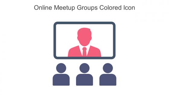 Online Meetup Groups Colored Icons In Powerpoint Pptx Png And Editable Eps Format