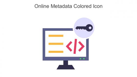 Online Metadata Colored Icon In Powerpoint Pptx Png And Editable Eps Format