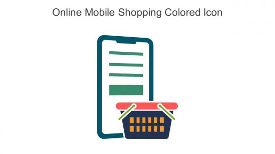 Online Mobile Shopping Colored Icon In Powerpoint Pptx Png And Editable Eps Format