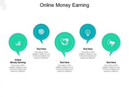 Online money earning ppt powerpoint presentation icon gallery cpb