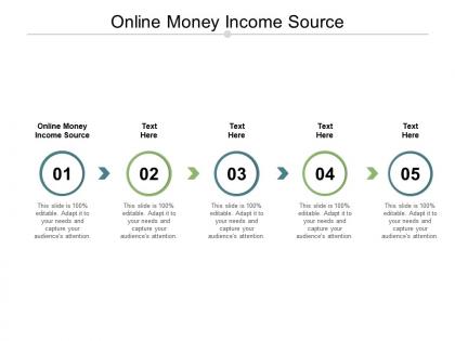 Online money income source ppt powerpoint presentation professional styles cpb
