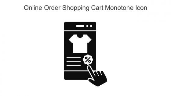 Online Order Shopping Cart Monotone Icon In Powerpoint Pptx Png And Editable Eps Format
