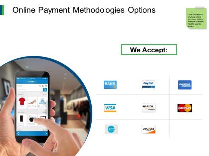 Online payment methodologies options mobile ppt powerpoint presentation templates