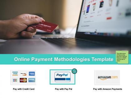 Online payment methodologies template ppt powerpoint presentation file