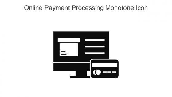 Online Payment Processing Monotone Icon In Powerpoint Pptx Png And Editable Eps Format