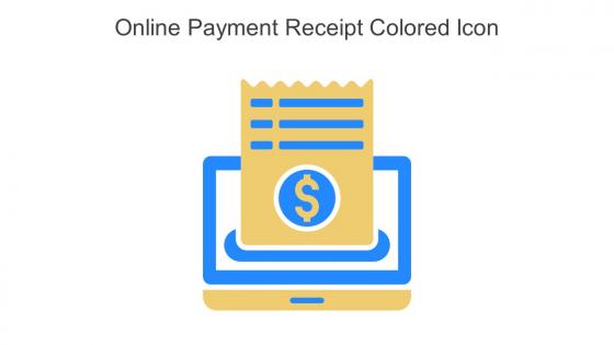 Online Payment Receipt Colored Icon In Powerpoint Pptx Png And Editable Eps Format