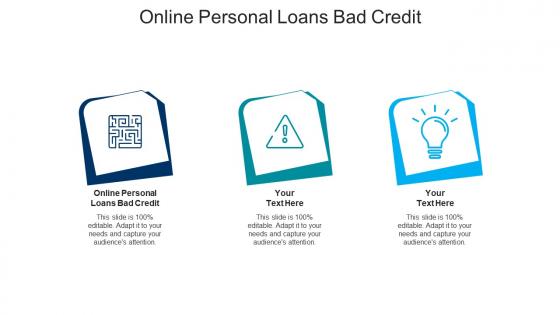 Online personal loans bad credit ppt powerpoint presentation infographics cpb