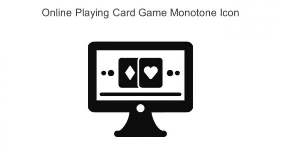 Online Playing Card Game Monotone Icon In Powerpoint Pptx Png And Editable Eps Format