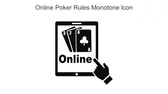 Online Poker Rules Monotone Icon In Powerpoint Pptx Png And Editable Eps Format