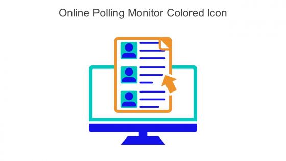 Online Polling Monitor Colored Icon In Powerpoint Pptx Png And Editable Eps Format