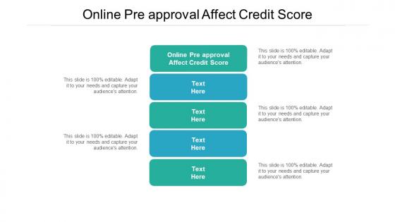 Online pre approval affect credit score ppt powerpoint presentation show icons cpb