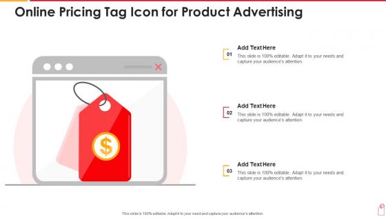Online pricing tag icon for product advertising