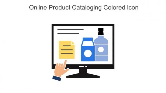 Online Product Cataloging Colored Icon In Powerpoint Pptx Png And Editable Eps Format