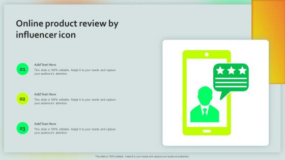 Online Product Review By Influencer Icon