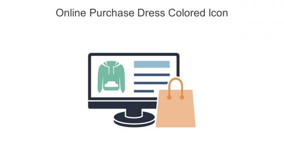 Online Purchase Dress Colored Icon In Powerpoint Pptx Png And Editable Eps Format