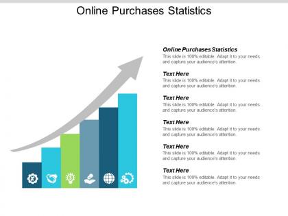 Online purchases statistics ppt powerpoint presentation show background cpb