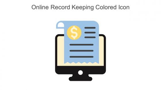 Online Record Keeping Colored Icon In Powerpoint Pptx Png And Editable Eps Format