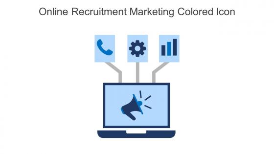 Online Recruitment Marketing Colored Icon In Powerpoint Pptx Png And Editable Eps Format