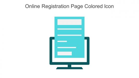 Online Registration Page Colored Icon In Powerpoint Pptx Png And Editable Eps Format