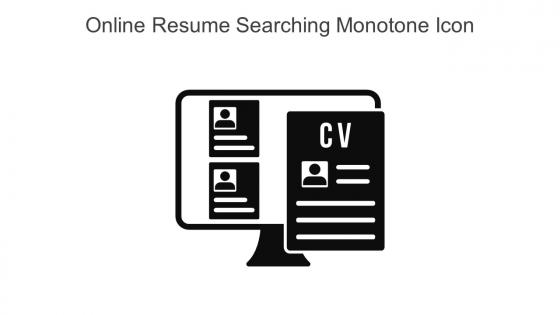 Online Resume Searching Monotone Icon In Powerpoint Pptx Png And Editable Eps Format