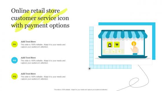 Online Retail Store Customer Service Icon With Payment Options