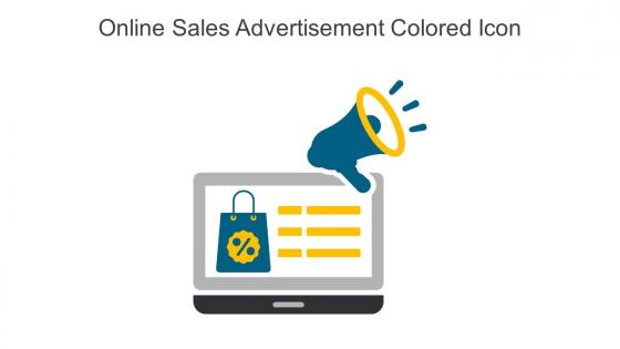 Online Sales Advertisement Colored Icon In Powerpoint Pptx Png And Editable Eps Format