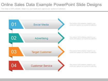 Online sales data example powerpoint slide designs