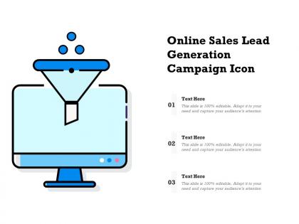 Online sales lead generation campaign icon