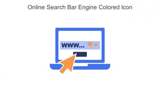 Online Search Bar Engine Colored Icon In Powerpoint Pptx Png And Editable Eps Format