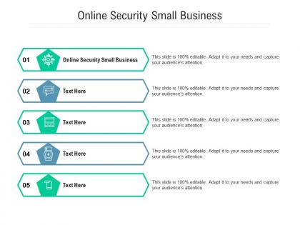 Online security small business ppt powerpoint presentation slides styles cpb