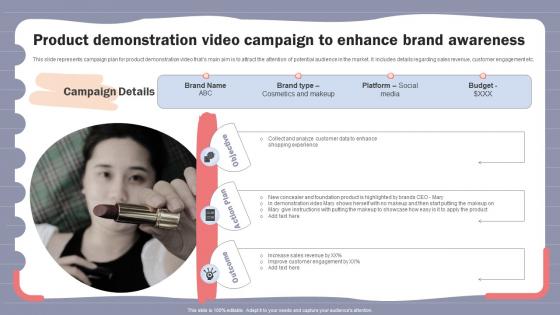 Online Shopper Marketing Plan Product Demonstration Video Campaign To Enhance Brand