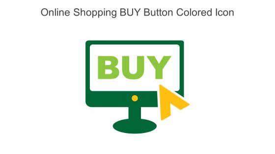 Online Shopping BUY Button Colored Icon In Powerpoint Pptx Png And Editable Eps Format