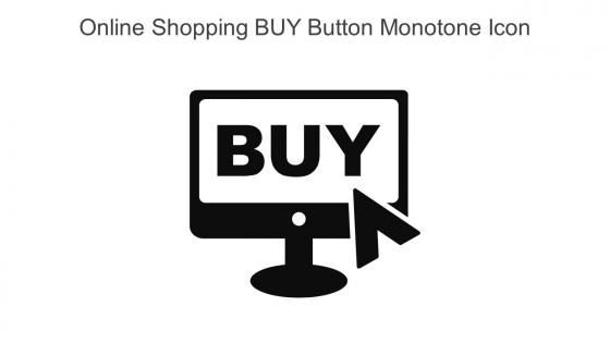 Online Shopping BUY Button Monotone Icon In Powerpoint Pptx Png And Editable Eps Format
