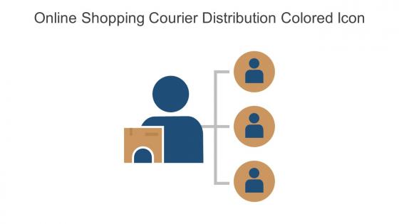 Online Shopping Courier Distribution Colored Icon In Powerpoint Pptx Png And Editable Eps Format