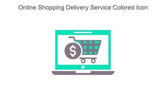 Online Shopping Delivery Service Colored Icon In Powerpoint Pptx Png And Editable Eps Format