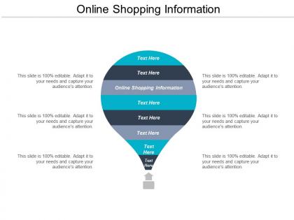 Online shopping information ppt powerpoint presentation show influencers cpb