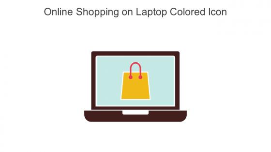 Online Shopping On Laptop Colored Icon In Powerpoint Pptx Png And Editable Eps Format
